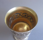 An exceptional pair of George III Drinking Goblets, of good size,  made in London in 1816 by Rebecca Emes & Edward Barnard.
