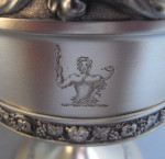 An exceptional pair of George III Drinking Goblets, of good size,  made in London in 1816 by Rebecca Emes & Edward Barnard.