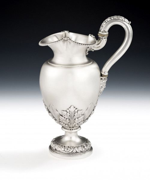 PAUL STORR.  A very rare & unusual George IV Oinochoe form Ewer, of unusual size.  Made in London in 1822 by Paul Storr.