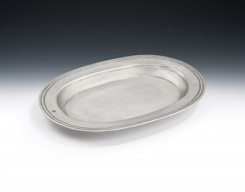 BRISTOL MAKER.  An extremely rare James I West Country Dish made by Edward Harsell of Bristol circa 1620.