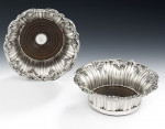 MATTHEW BOULTON.  A very fine and unusual pair of George IV Wine Coasters made in London in 1827 by the Matthew Boulton Company.