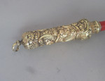 A very fine George II Silver Gilt Rococo Teether made, almost certainly, in London circa 1740/50.