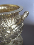 An important pair of George III Silver Gilt Sugar Vases & Covers made in London in 1810 by Benjamin & James Smith.