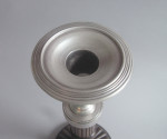 RESERVED.  A very rare pair of George III Silver mounted wooden candlesticks made in London circa 1780-83 by Daniel Smith & Robert Sharp.