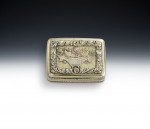A very unusual George IV Vinaigrette with three colour gold decoration made in Birmingham in 1822 by Ledsam & Vale.
