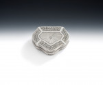 A rare George III Escutcheon Vinaigrette made in Birmingham in 1819 by Joseph Willmore.