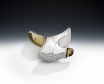 A very rare George III Twin Compartment Snuff/Patch Box unusually modelled as a Shoe.  Made in London in 1807 by William Williams II.