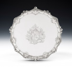 A rare early George III Suite of Salvers, in sizes, made in London in 1765 by John Crouch I & Thomas Hannam
