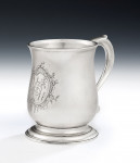 An exceptional pair of George II Half Pint Mugs made in London in 1735 by Edward Vincent.
