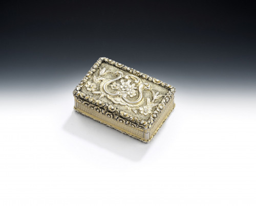 A George IV Silver Gilt "Lyre" Vinaigrette made in Birmingham in 1826 by Ledsam & Vale.