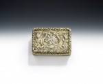 A George IV Silver Gilt "Lyre" Vinaigrette made in Birmingham in 1826 by Ledsam & Vale.