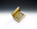 A George IV Silver Gilt "Lyre" Vinaigrette made in Birmingham in 1826 by Ledsam & Vale.