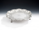GLASGOW.  A very fine George II Salver made in Glasgow circa 1745 by James Glen.