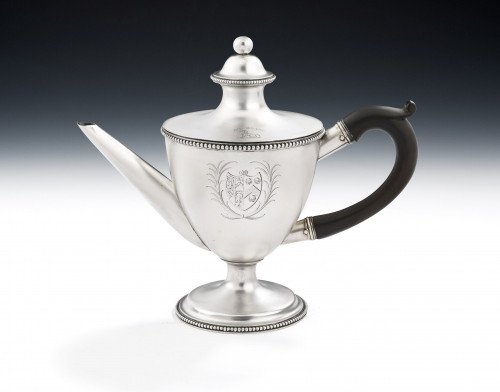 STOURHEAD INTEREST.  a VERY FINE gEORGE iii aRGYLE MADE IN lONDON IN 1784 BY wILLIAM pLUMMER.