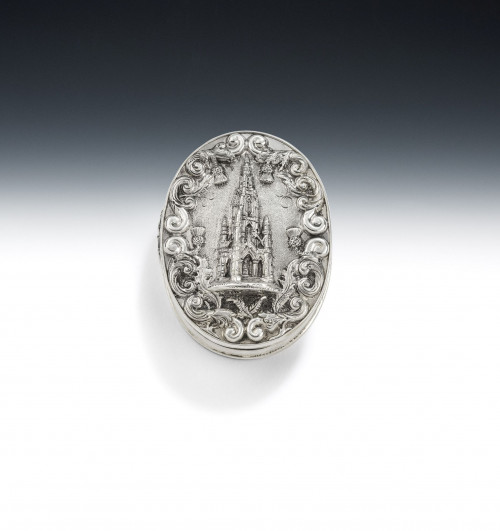 The Scott Memorial.  A very rare castle top vinaigrette made in Birmingham in 1845 by William & Edward Turnpenny.
