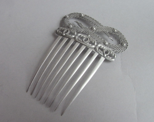 A very rare George III Decorative Hair Comb made in Birmingham in 1807 by Ledsam & Vale.