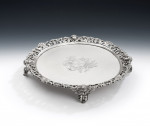 Phillips Garden - a VERY FINE & RARE PAIR OF gEORGE II Cast Salvers made in London in 1753 by Phillips Garden.