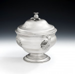 A very unusual set of three George III Sauce Tureens and covers made in London in 1771 by Robert Cox.