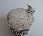A very fine early George III mUSTARD pOT MADE IN lONDON IN 1767 BY Samuel Herbert & Company