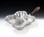 A very unusual George III Cushion shaped "Divided" Serving/Chaffing Dish & Cover made in London in 1817 by Richard Sibley I.
