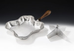 A very unusual George III Cushion shaped "Divided" Serving/Chaffing Dish & Cover made in London in 1817 by Richard Sibley I.
