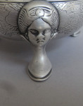 NEWCASTLE.  A rare pair of George II Cauldron Salt Cellars made in Newcastle circa 1755 by James Kirkup.