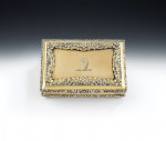 NATHANIEL MILLS.  An exceptional William IV Silver Gilt Snuff Box made in Birmingham in 1834 by Nathaniel Mills.