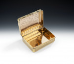 An important George IV Silver Gilt Armorial Snuff Box made in London in 1820 by Samuel Pemberton