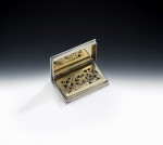 A fine Vinaigrette modelled as a book made in Birmingham in 1848 by Edward Smith.