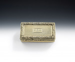 A very fine, and unusual, George IV silver gilt Snuff Box made in London in 1826 by Francis Clark.