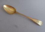 ROYAL.  A very fine set of George III Silver Gilt Stuffing Spoons, in sizes, made in London in 1803 by William Eley & William Fearn.