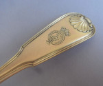 ROYAL.  A very fine set of George III Silver Gilt Stuffing Spoons, in sizes, made in London in 1803 by William Eley & William Fearn.