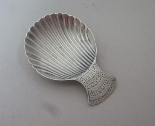 An unusual George III Caddy Spoon made in London circa 1780 by Robert Hennell.