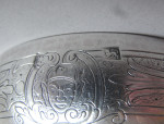An extremely fine, and unusually engraved, early George II Pap Boat made in London in 1728