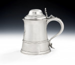 An exceptional and very unusual George III "fLARED" tANKARD MADE IN lONDON IN 1773 BY cHARLES wRIGHT.