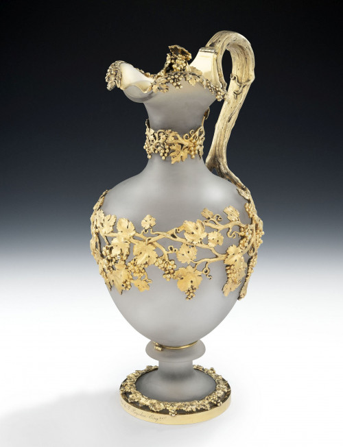 An important Silver Gilt Mounted Claret Jug made by the Royal firm of John Mortimer & John Samuel Hunt in London in 1841.