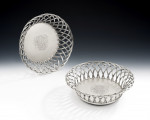 A very rare set of four early George III Wirework Silver based Magnum Wine Coasters made in London in 1764 by John Henry Vere & William Lutwyche.