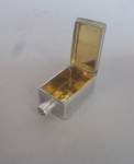 A very rare George III "Flask" Vinaigrette made in Birmingham in 1802 by the scarce silversmiths Lawrence & Allen.