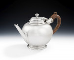 An exceptional George I Bullet Teapot made in London in 1723 by Bowles Nash.