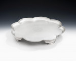 A very rare early George II Octafoil  Tea Salver made in London in 1727 by Edward Cornock.