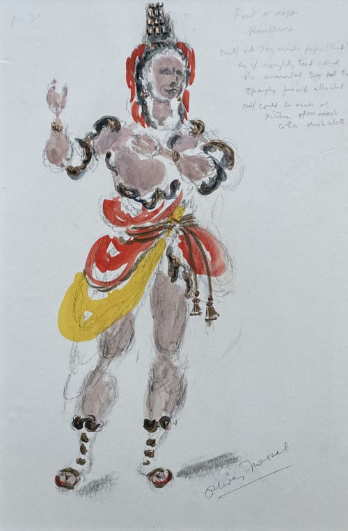Oliver Messel - Costume Design for a Reveller - Samson - 1958