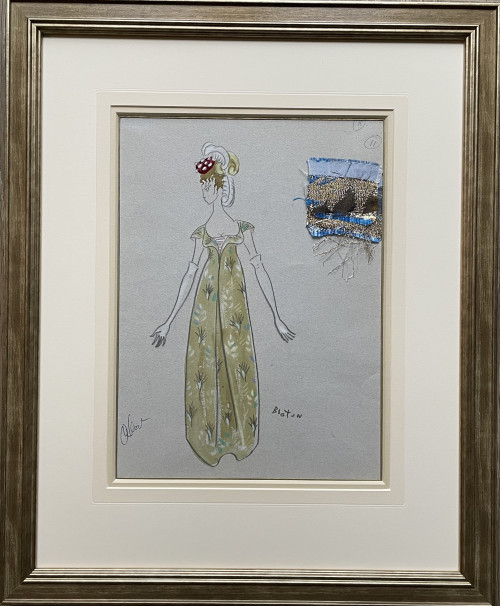 Cecil Beaton - Costume Design for a Gold and Blue Gown