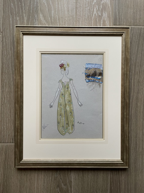 Cecil Beaton - Costume Design for a Gold and Blue Gown