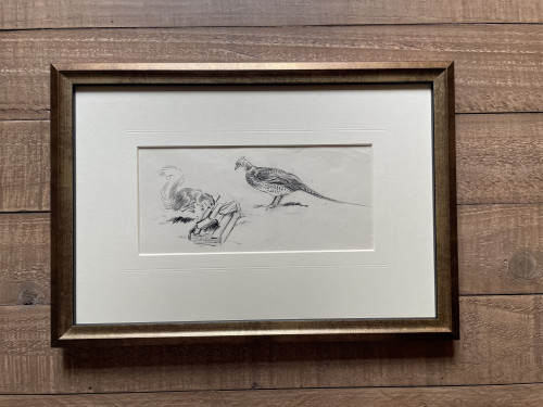 Eileen Soper - At the Feeder - Pheasant and Squirrel