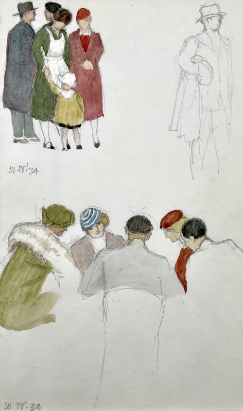 Joseph Southall - Cafe Crowds, Venice