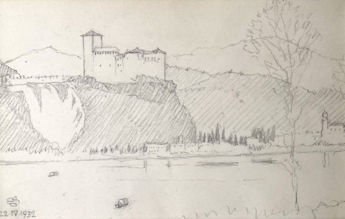 Joseph Southall - Rocca di Angera, Lake Maggiore