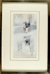 Figures Walking beside Water