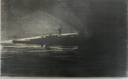 A Battleship at Night