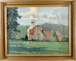 House on a Steep Hillside with Cattle Grazing