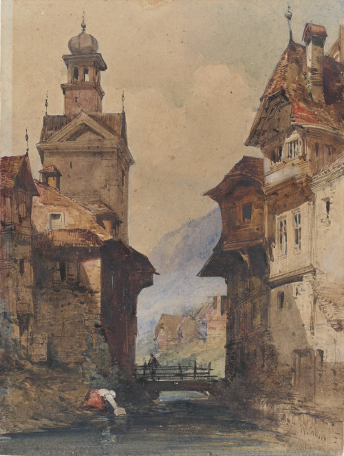 View in an Alpine town